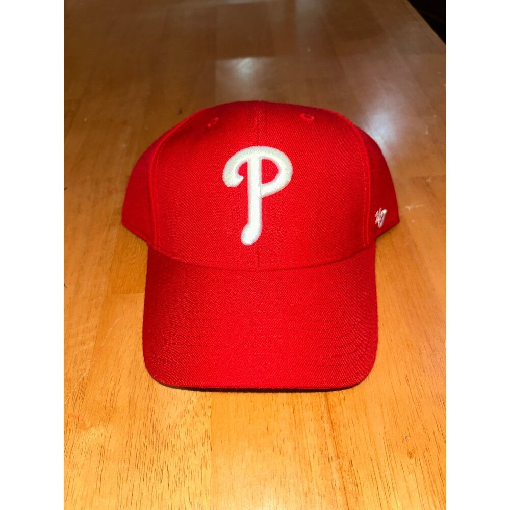 NWOT Philadelphia Phillies Baseball Cap By 47 With Embroidered "P" Logo- Red